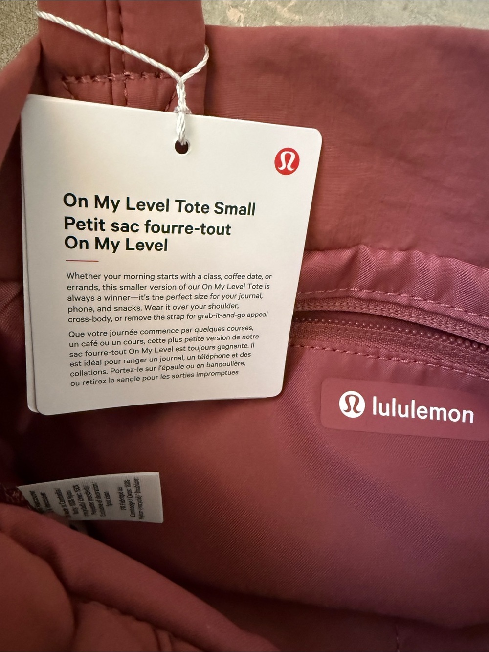 lululemon  Everyday Small Tote Bag in dusk rose gold hardware 😍 - Picture 4 of 4